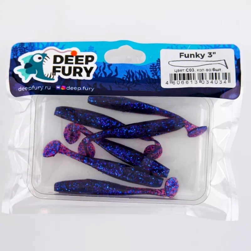 Funky 3" (76 мм). Цвет С03 (вишнево-синий) фото 2