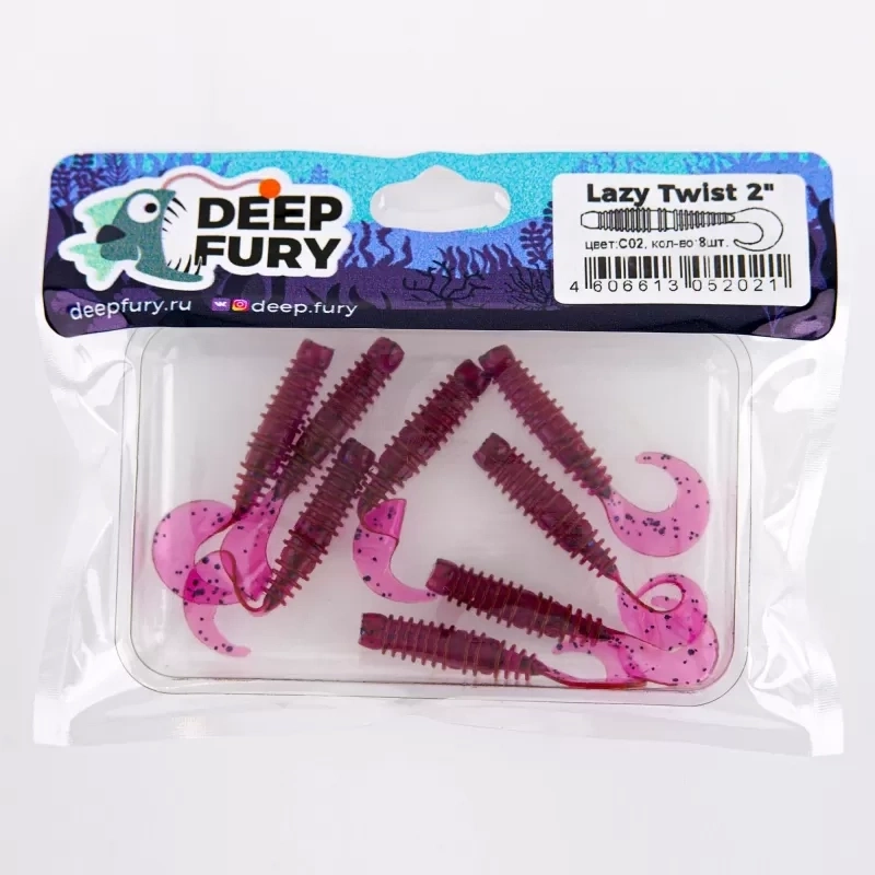 Lazy Twist 2" (50 мм). Цвет С02 (вишневый) фото 2