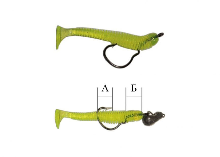 DOUBLE LOCK WORM, №8 (4 шт) фото 4