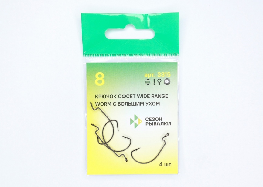 WIDE RANGE WORM с БОЛЬШИМ ухом, №6 (4 шт) фото 2