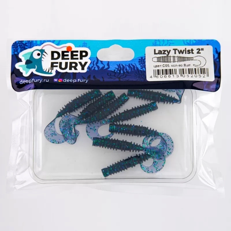 Lazy Twist 2" (50 мм). Цвет С05 (тёмно-сине-зеленый) фото 2